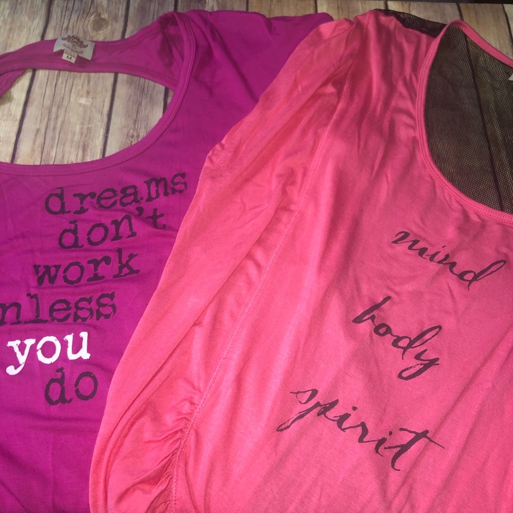 🦋Pink Lotus Movement Pink Duo Tops, M